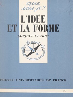 cover image of L'idée et la forme